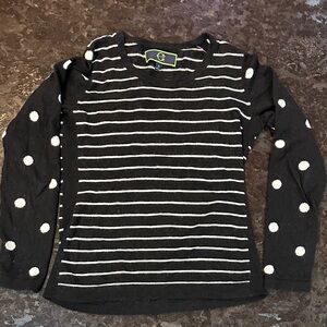 C. Wonder Black and White Striped Long Sleeve Sweater